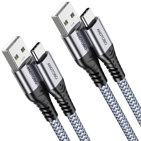 Câble USB A vers USB C 3.1A, [3M+3M] Câble C Charge Rapide, Cordon Chargeur Tressé Pour iPhone 17 16 15 Pro Max Plus, Samsung Galaxy S20 S10 S9 S8, Google Pixel 2 XL