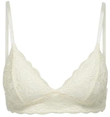 ONLY Damen Onlchloe Lace Padded Bralette Acc, Cloud Dancer, XL