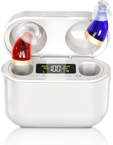 Zingle Amplificatore audio ricaricabile, amplificatore vocale personale con microfono per una maggiore chiarezza del suono, design invisibile con display di potenza HD, riduzione del rumore e durata