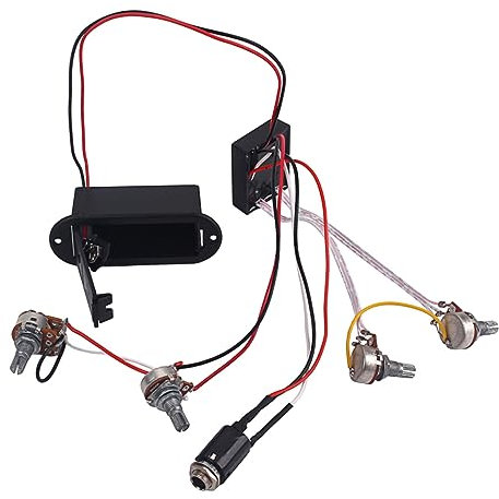 Kisangel Band Bass Preamp Eq Schaltkreis Aktiver Tonregelungs-kabelbaum Für Bassgitarre Mit Pickup Set Und Balance-volume-regler Geeignet Für Aktive Bass-tonabnehmer