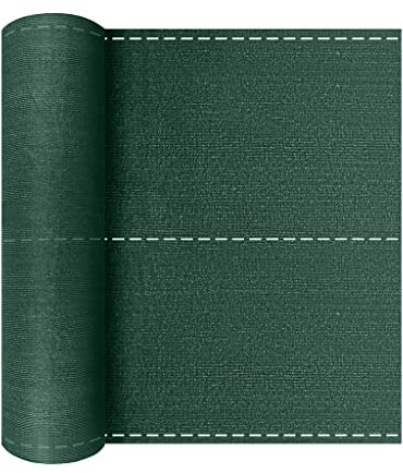 YRHome Tissu d'ombrage - 150 g/m² - Brise-vue pour clôture et balustrade de balcon - Tissu PEHD stabilisé aux UV - Résistant aux intempéries - 2 x 10 m - Vert foncé