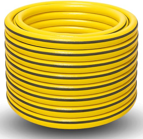 Gartenschlauch 1 Zoll Wasserschlauch – 20 m / 30 m / 50 m – Gelb oder Grün – Hochdruck & UV-beständig (Gelb, 50m)
