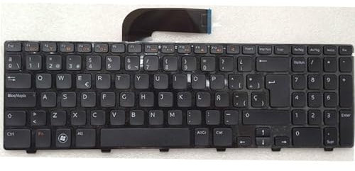 Teclado - Compatible para portátil, Color Negro, diseño ergonómico, Teclas Suaves, Ideal para DELL Inspiron 15r/n5110/m5110, fácil instalación.