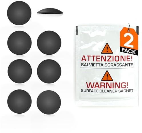 8 Pcs Laptop Rubber Feet (0.7 inch Diameter), Non-Slip Replacement Bottom Feet for MacBook Pro/Air Case,Including 2 Surface Wipes