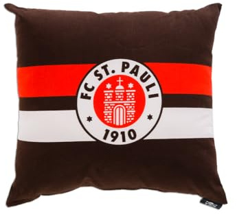 FC St. Pauli Kissen Logo 40 x 40 cm - Sofakissen braun