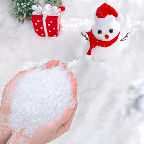 yisight Kunstschnee, 200g Dekoschnee, Glitzerschnee, Kunstschnee Pulver, Schnee Deko, Weiße fluffiger Schnee, für Weihnachten Party Weihnachtsbaum Deko