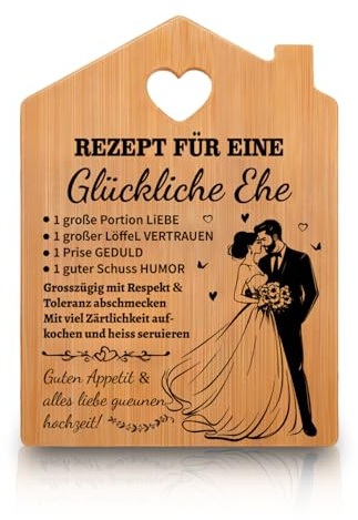 Hochzeitsgeschenke für Brautpaar, Schneidebrett Holz mit Spruch, Hochzeitsgeschenk Personalisiert, Hochzeit Geschenke für Brautpaar und Paar