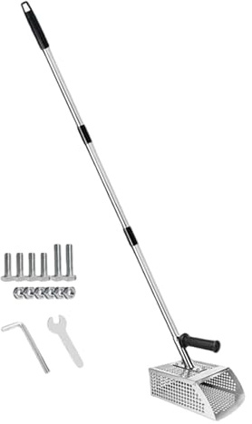 Herramienta de arena multiusos de acero inoxidable con varilla extensible para búsqueda submarina y acuática, pala de arena resistente