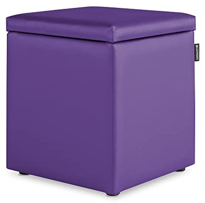 Happers Hocker mit Stauraum aus Kunstleder Lila für das Wohnzimmer oder Schlafzimmer