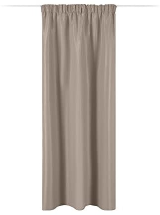 JEMIDI Vorhang Blickdicht - Gardine mit Kräuselband Universalband - 100% Polyester Dekoschal lang für Wohnzimmer Schlafzimmer - einfache Montage