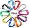 QitinDasen 20Pcs Premium 5cm Alluminio Moschettone Set, Mini Moschettone Portachiavi, Moschettoni Campeggio, Blocco a Clip Gancio, Chiusura Molla (Non per Arrampicata!)