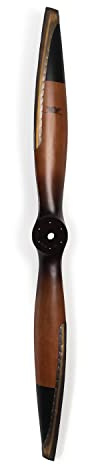 Authentic Models - Deko Propeller - Holzpropeller antik - Vintage Black Tips - Large - (LxTxB): 186 x 8 x 17 cm