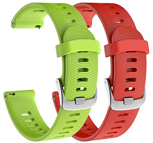 ISABAKE Cinturino di ricambio in morbido silicone per Garmin Venu Sq GPS Smartwatch Forerunner 245/245, Fenix 6s 20 mm, comodi braccialetti per Vivoactive 3 Music Vívomove HR Forerunner 645 Music