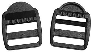 5/8 3/4 1 1-1/4 1-1/2 2 Plastic Black Ladder Lock Slider Adjustable Buckle for Backpack Straps Webbing Parts (Webbing Size:3/4(20mm) Black)