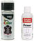 TRG Lederfarbspray 150ml Lederfarbe + Primer & Lederreiniger 100ml für Glattleder | Spray für Schuhe, Kunstleder & Stoffe, starke Deckkraft, viele Farben inkl. Metallic (dunkelgrau 318/12)