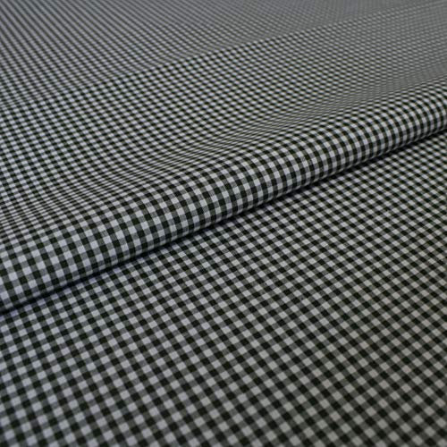 Stoff Meterware Karo 2x2 mm Baumwolle - Baumwollstoff, Züchen, Gingham, Bauernkaro, Kariert, Karomuster, Landhaus, Deko, Nähen, Basteln (Dunkelgrün)