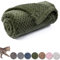 CUTEMATE Hundedecke oder Katzendecke oder Haustierdecke, warm, weich, flauschig, für Welpen, kleine, mittelgroße Hunde oder Katzen, Plüsch-Fleece-Überwurf für Bett, Couch, M/32x40, dunkelgrün