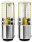 Ba15d Ampoule LED 12V 4W Blanc Froid 6000K Double Contact Baïonnette SBC Ba15d pour l'intérieur RV Camping, Navires, Remorque-Eclairage. (2 pièces)