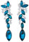 Blu Acqua Art Deco Nuziali Sposa Festa Strass Marquise Cluster Chandelier Lampadario Lunga Dichiarazione Orecchini
