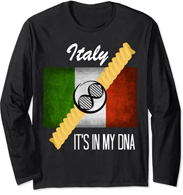Tire-bouchon en spirale ADN Rotini - Drapeau italien Manche Longue