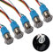 JIQI 5× 16mm Latching Druckschalter Metall 12V bis 24V 3A einrastend EIN/AUS Schalter mit weißem LED Symbol IP66 1NO1NC Selbstsichernde wasserdichte vorverdrahte Druckknopf Taster für Boot LKW RV Auto