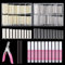 Deciniee Kit Capsule Americaine Ongle: 480 Pièces Faux Ongles et Capsules Transparents - 10 Tailles Extra Longues Capsule Ongle