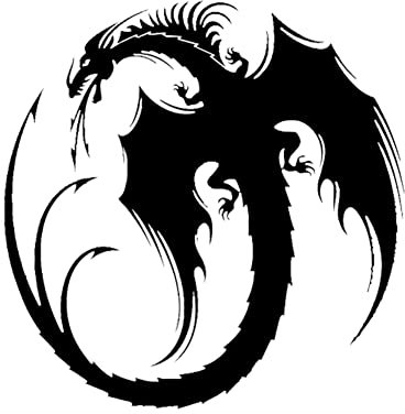 iSpchen Dragon Totem Autocollants Voiture - Stickers DéCoration Personnalisé ExtéRieur Pour FenêTre, Moto - Noir 15 * 14.8cm