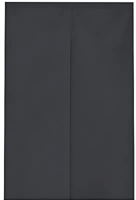 Surwin Rideau de Porte Japonais Long Tapisserie Noren en Lin Fenêtre Rideaux Panneau Tenture Tapisserie Décoration pour Cuisine Chambre Décoration de Maison (65x90cm,Le Noir)