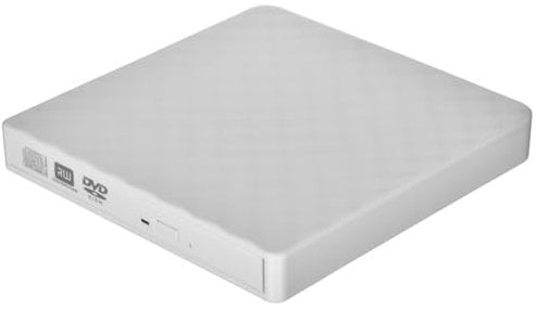 KRUX DVD Portable Drive White, M-DISC, 8X, External DVD Optical Drive, USB 2.0 Type A, Plug&Play