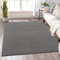 Jimri Teppich Läufer - Maschinengefertigter Kurzflor Läufer für Büro, Wohnzimmer, Schlafzimmer, Flur usw., Premium Polypropylen-Gewebe mit weicher Filzunterlage, Größe: 80x150 cm, Hellgrau