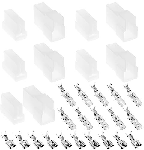 eMagTech 5 Sets Electrical Wire Connectors Kit 180907-0 180908-0 Wire Terminals Connector Assortment Kit Accessories for Automobiles Motorcycles Trucks