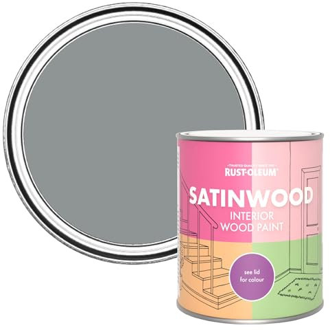 Rust-Oleum Mid-Grey Satinwood Interior Wood Paint - Mid-Anthracite 750ml