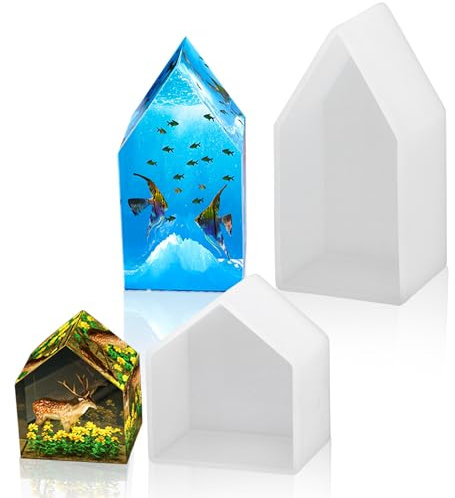 ZDNT 2 Pezzi Grandi Stampi in Silicone per Resina Stampi in Silicone Stampi in Resina Siliconica Stampi per Resina Stampo per in Resina per La Conservazione dei Fiori,Decorazioni per La Casa
