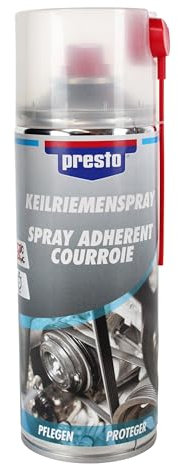 Presto Keilriemenspray 400ml, Keilriemen Pflege und Wartung, Antriebsriemen, Riemen, Keilriemen-Spray - schützt vor Verschleiß, verlängert Lebensdauer