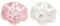 Nideen 2 Stück Schmuckschale Keramik Schmucktablett, Schmuckteller für Ringe Ohrring Schale deko Schlüsselschale(Weiß, Rosa)