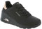 Skechers Damen Sneakers, Schwarz/Schwarz, 37 EU
