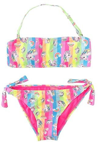 JOPHY & CO. Costumi da Bagno per Ragazze e Bambine Due Pezzi Bikini Set Beachwear Interi Regolabile cod.5300 (1-2 Anni, 9223 Fucsia)