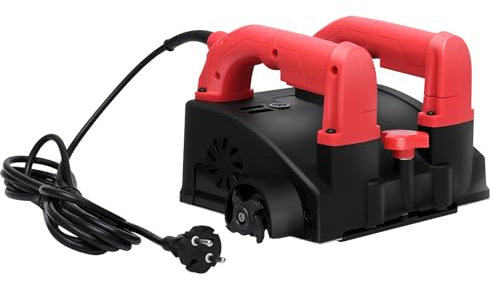 Elektrischer Hobel mit Transportkoffer, 1200 W, verstellbare Tiefe, für Wände, Decken, Böden, zum Entfernen von altem Kitt (rot)