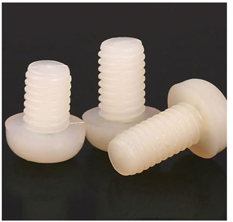 HWWW Vis à tête Ronde en Nylon M3 * 4mm, 300 pièces, boulons en Plastique sans Rouille