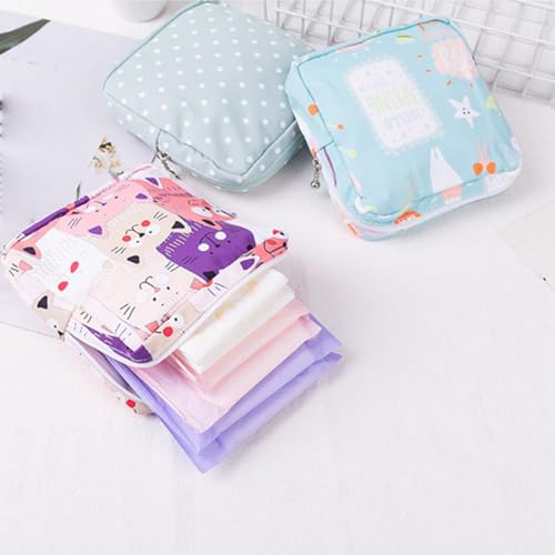 Giwnhvx Süße große Kapazität Damenbinden Aufbewahrungsbeutel Cartoon Physiologische Periode Tampon Organizer Tasche Mini Tasche Tampon Tasche A