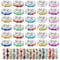 120Pcs Rhinestone Beads for Pens Making 12mm Multicolor Wave Space Bead for Jewelry Making Rondelle Spacer Beads Diamond Crystal Bead for Beadable Pens DIY Bracelet Jewelry Craft Supplies