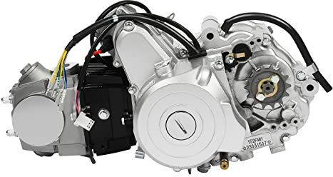 125CC 5.5KW 3-Gang 4-Takt Motor Kit Einzylinder Luftkühlung Benzin Motor Elektrischer Start mit Reverse & Luftfilter für ATV Quad Bike Go Kart, CDI Zündung