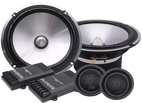 JKELPV Tweeters Car Audio Front Door Kit Modified Speakers 6.5 Inch 4Ω 75W Audio Kit 2 Way Car Kit Sound System Door Horn