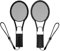 CERFFOOL 1 Paar Tennisschläger für Nintendo Switch 2 Leichte Tennisschläger Ergonomisch Langlebig Einfach zu benutzen für Joy-Con Controller für Spielkonsolen Zubehör (schwarz)