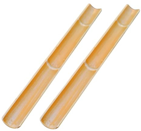 ORFOFE Fontana da Giardino in bambù 2 Pezzi, Decorazione D’Acqua da Esterno e Interno, Canale D’Acqua Artigianale 50 Cm, Fontana Ciclabile e Ornamentale per Patio e Acquario