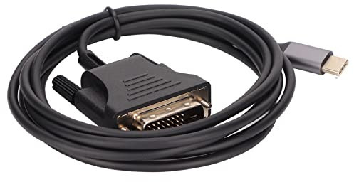 EIMSOAH USB C 3.1 auf DVI Kabel Stabiler Transparenter Adapter für TV Smartphone – 74,8 Zoll Länge