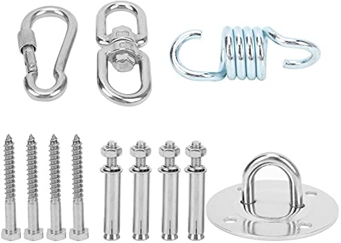 Ceiling Wall Steel Mount Anchor with Bolts, Stainless Steel Hammock Hanging Bracket, Heavy Duty 300kg Load Capacity Suspension Hook for Aerial Yoga Swing Gym Training