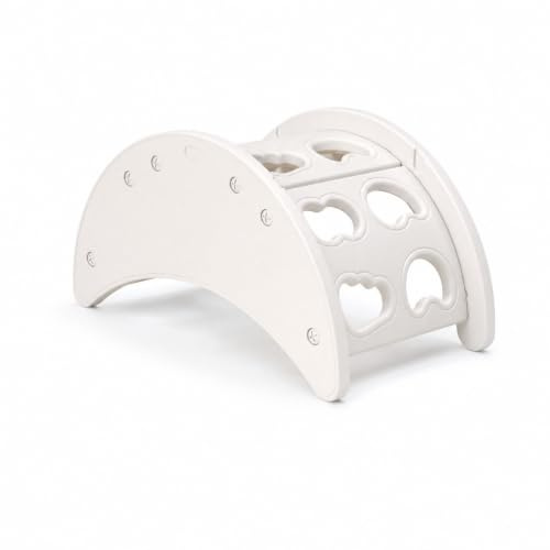 Wsymxuo Arco Montessoriano Resistente Arrampicatd Arco Arrampicata Richiudibile Giocattolo per Neonati, Cameretta, Bianco, Struttura Da Arrampicata A Luna