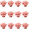 Rosa 12PCS Keramik-Rosen-Blumen-Knopf Porzellan Rose Möbelknopf Möbelknöpfe Griff Knopf Dekoraktion Schrankgriff Türgriffe Möbelgriffe Möbelknauf von Creatwls