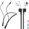 GOGOSODU kompatibles AirPods-Halteband, Silikon, Anti-Verlust, Kabelverbinder, Sport-Nackenbügel, kompatibel mit Airpods 3, Pro, 1 und 2, kabelloses Laden, Schwarz